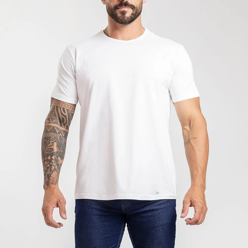 Camiseta Branco Select Prime Algodão Egípcio Masculina